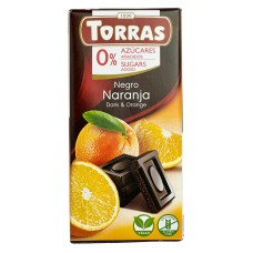 Шоколад темний без цукру з апельсином Torras Dark & Orange 75g