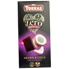 Torras без цукру Dark & Coconut Темний шоколад з кокосом 125г