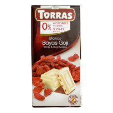 Шоколад білий без цукру з ягодами годжі Blanco Bayas Goji Torras 75 g