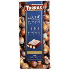 Молочний шоколад з цільним фундуком Puro Whole Hazelnuts Torras 200g