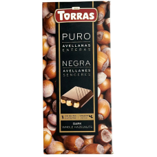 Чорний шоколад з цільним фундуком Puro Whole Hazelnuts Torras 200g