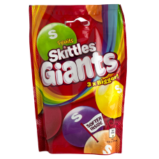 Жувальні цукерки з фруктовим смаком з м'якою серединою Fruits Skittles Giants 132g
