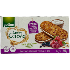 Цільнозернове печиво з ягодами та йогуртом 5 порцій Gullon 220g