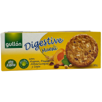Печиво з вівсяними пластівцями, родзинками, абрикосами та соєю Digestive Muesli Gullon