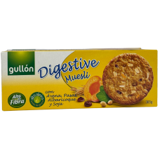 Печиво з вівсяними пластівцями, родзинками, абрикосами та соєю Digestive Muesli Gullon