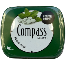 Драже освіжаючі Перцева м’ята без цукру Peppermint Compass