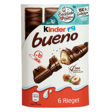 Батончики Буено з молочного шоколаду Kinder Bueno 6 штук