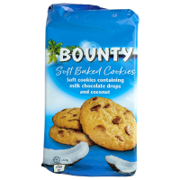 Печиво зі шматочками молочного шоколаду і кокосом Bounty Cookies 180 g