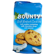 Печиво зі шматочками молочного шоколаду і кокосом Bounty Cookies 180 g