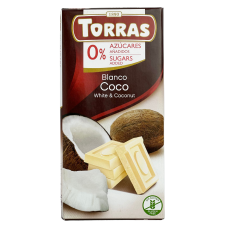 Шоколад білий без цукру з кокосом Blanco Coco Torras 75g