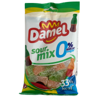 Желейні цукерки кислий мікс Sour mix Damel 100g без цукру, без глютену