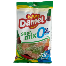 Желейні цукерки кислий мікс Sour mix Damel 100g без цукру, без глютену