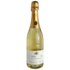 Вино безалкогольне ігристе сухе біле  Blanc de Blancs Carl Jung 0.75l