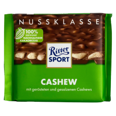 Шоколад Ritter Sport cashew молочний з цільним кеш'ю 100 g