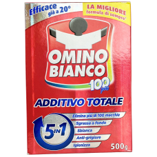 Плямовивідник порошок для білих речей 5в1 Additivo Totale Omino Bianco 500g