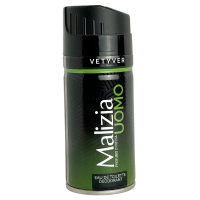 Дезодорант спрей для тіла чоловічий Vetyver Malizia uomo150ml