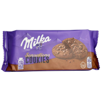Печиво шоколадне з рідкою шоколадною начинкою Sensation Cookie Milka 156 g
