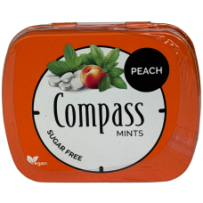 Драже освіжаючі персик без цукру Peach Compass