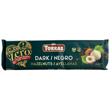 Шоколад чорний з фундуком без цукру Torras 250g
