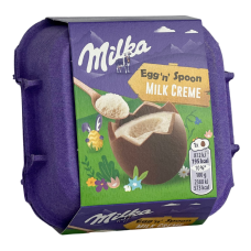 Шоколадні яйця в лотку Egg'n' Spoon Milk Creme Milka 128 g