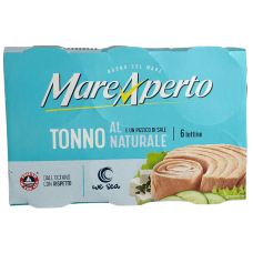 Тунець у власному соці Tonno al Naturale Mare Aperto 6*80g