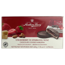 Шоколадні цукерки з марципаном Полуниця у вині Strawberry in Sparkling wine Anthon Berg 220g
