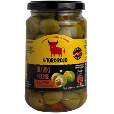 Оливки зелені фаршировані паприкою el Toro Rojo 340g