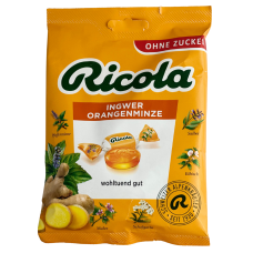 Льодяники Ricola Ingwer Orangenminze 75g