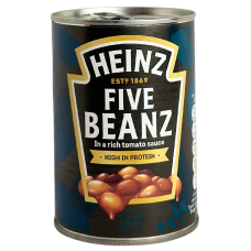 П'ять видів квасолі Heinz Beanz в томатному соусі 415g