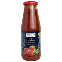 Томатна паста з базиліком  Sugo al pomodoro basilico Italiamo 700g