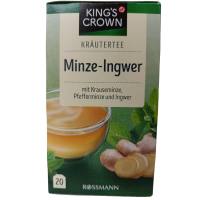 Трав'яний чай з м'ятою та імбирем в пакетиках Minze-Lngwer King`s Crown