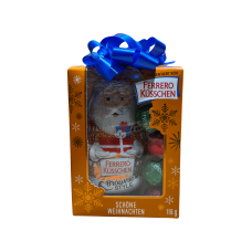 Шоколадний санта з кульками Ferrero Kusschen Brownie Style 116g