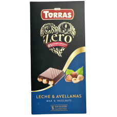 Torras без цукру Milk&Hazelnuts Молочний шоколад з лісовим горіхом 150g