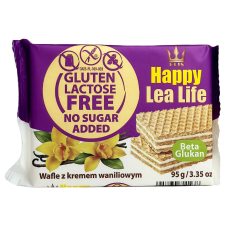 Вафлі без глютену, цукру та лактози зі смаком ванілі Lea Life 95g
