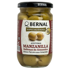 Оливки фаршировані мигдалем BERNAL 300g