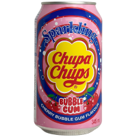Напій газований Чупа Чупс з смаком вишневої жувальної гумки Chupa Chups Cherry Bubble Gum 345ml