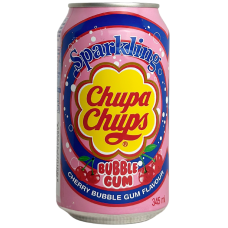 Напій газований Чупа Чупс з смаком вишневої жувальної гумки Chupa Chups Cherry Bubble Gum 345ml