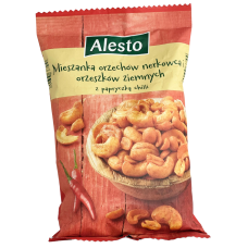 Кеш'ю та арахіс з перцем чилі Cashew-Peanuts-Mix Alesto 200g