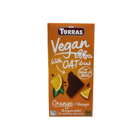 Шоколад без цукру з вівсяним молоком та апельсином Vegan with Oat drink orange Torras 100g