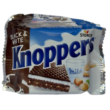 Вафлі Кнопперс Knoppers Black&White 8 штук Storck