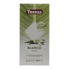 Шоколад білий без цукру White Stevia Torras 100g