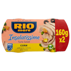 Салат з тунцем, кукурудзою, горошком, морквою та оливками Western Saupiquet Rio Mare 2*160g