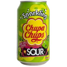 Напій газований Чупа Чупс з смаком зеленого яблука Chupa Chups Sparkling Sour 345ml