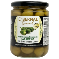 Оливки фаршировані пастою халапеньо Jalapeno Stuffed Olives BERNAL 436g