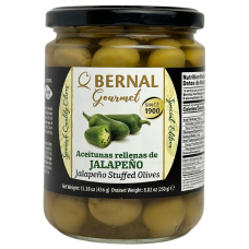 Оливки фаршировані пастою халапеньо Jalapeno Stuffed Olives BERNAL 436g