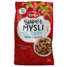 Гранола без цукру з полуницею Emco 500g