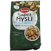 Гранола без цукру з лісовими горіхами та мигдалем Emco 500g