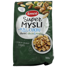 Гранола без цукру з лісовими горіхами та мигдалем Emco 500g