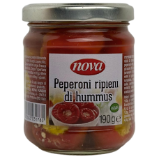 Перці фаршировані хумусом Peperoni ripieni di himmus Nova 190g