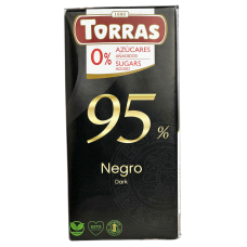 Torras без цукру Negro Dark 95% Чорний шоколад 75g